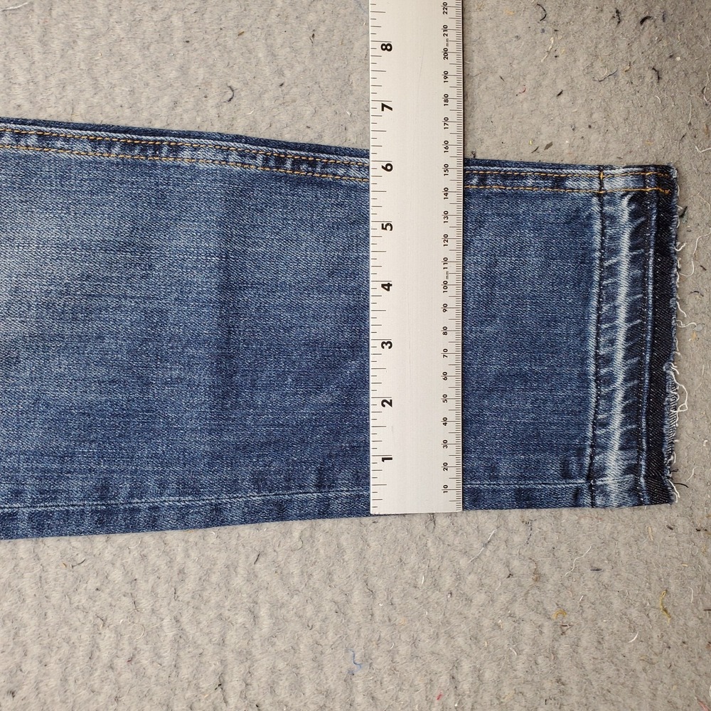 Rag & Bone Dre Capri Jeans Womens 27 Blue Denim Raw Hem Double Stitch 5-Pocket - Picture 5 of 11